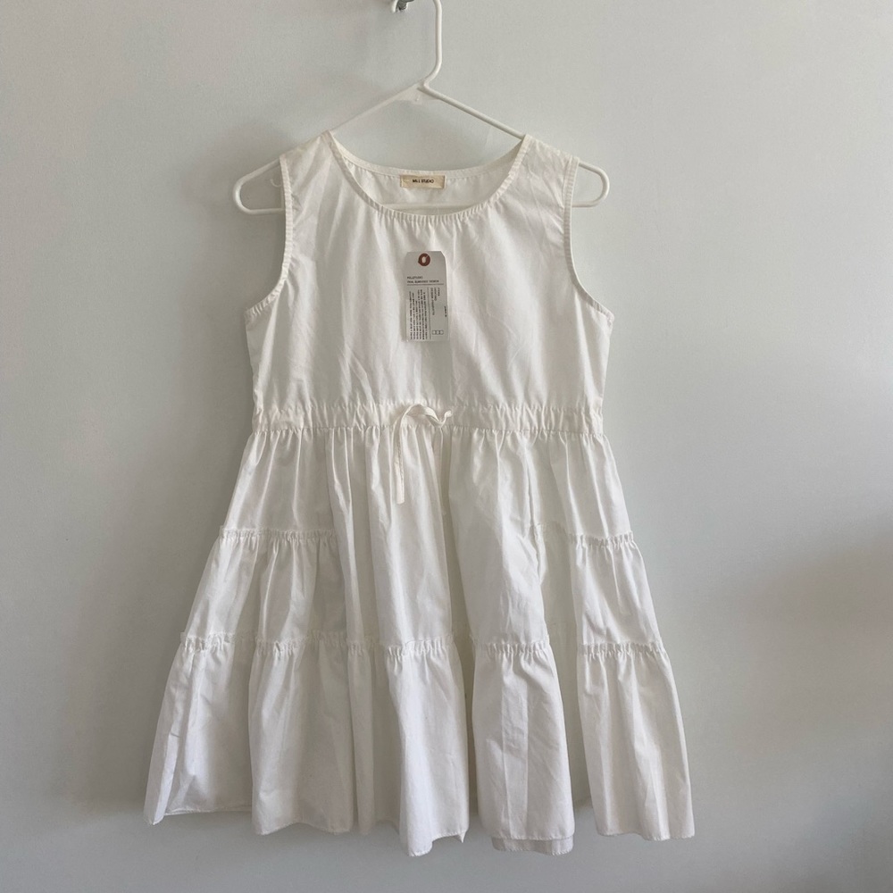 NWT Mill Studio: Tiered Mini Sundress White